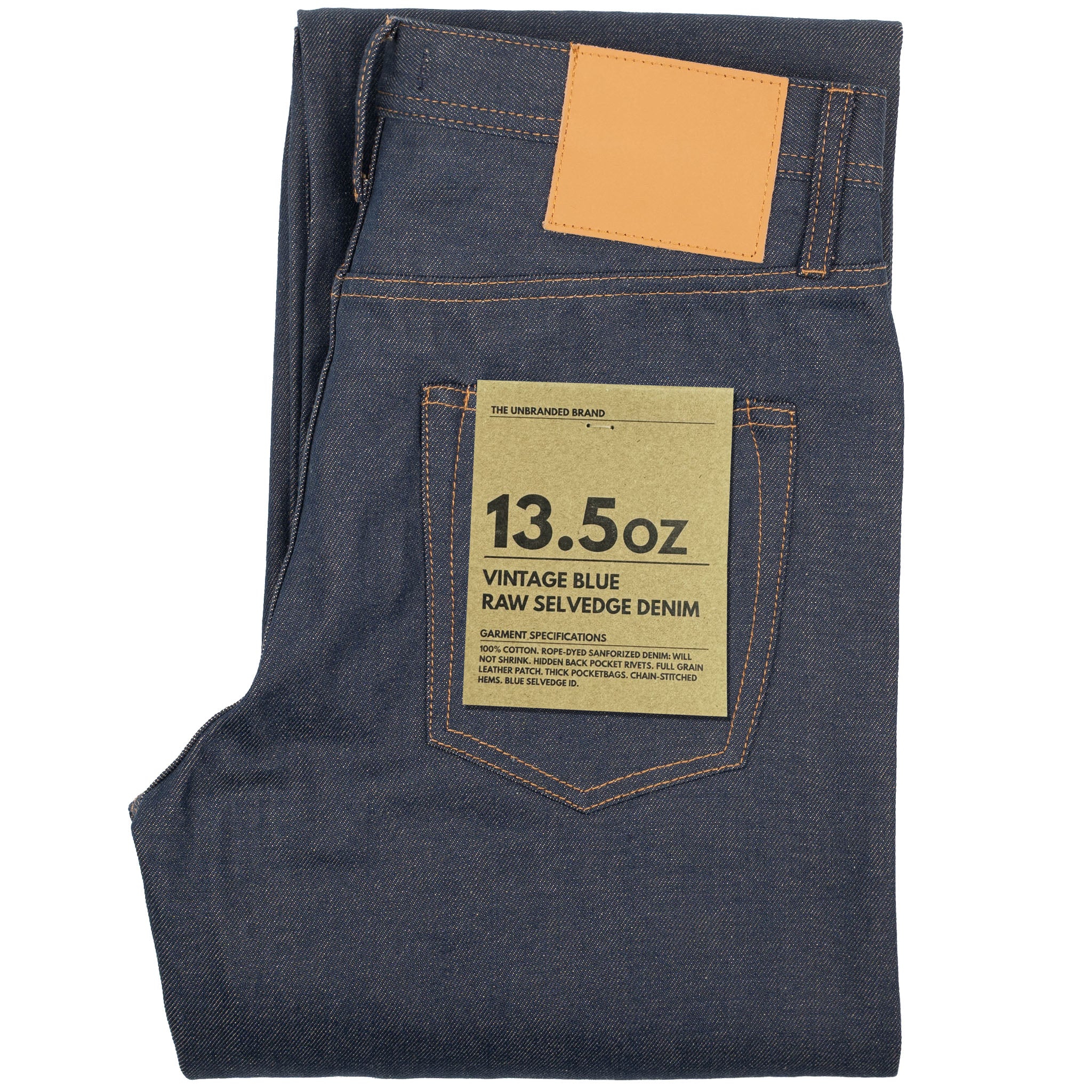 Wide Fit - 13.35oz Vintage Blue Selvedge by The Unbranded Brand
