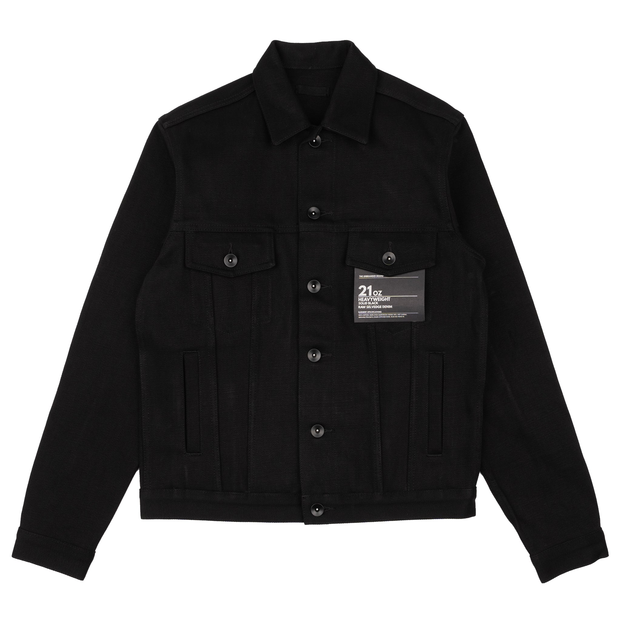 Denim Jacket 21oz Heavyweight Solid Black Selvedge The