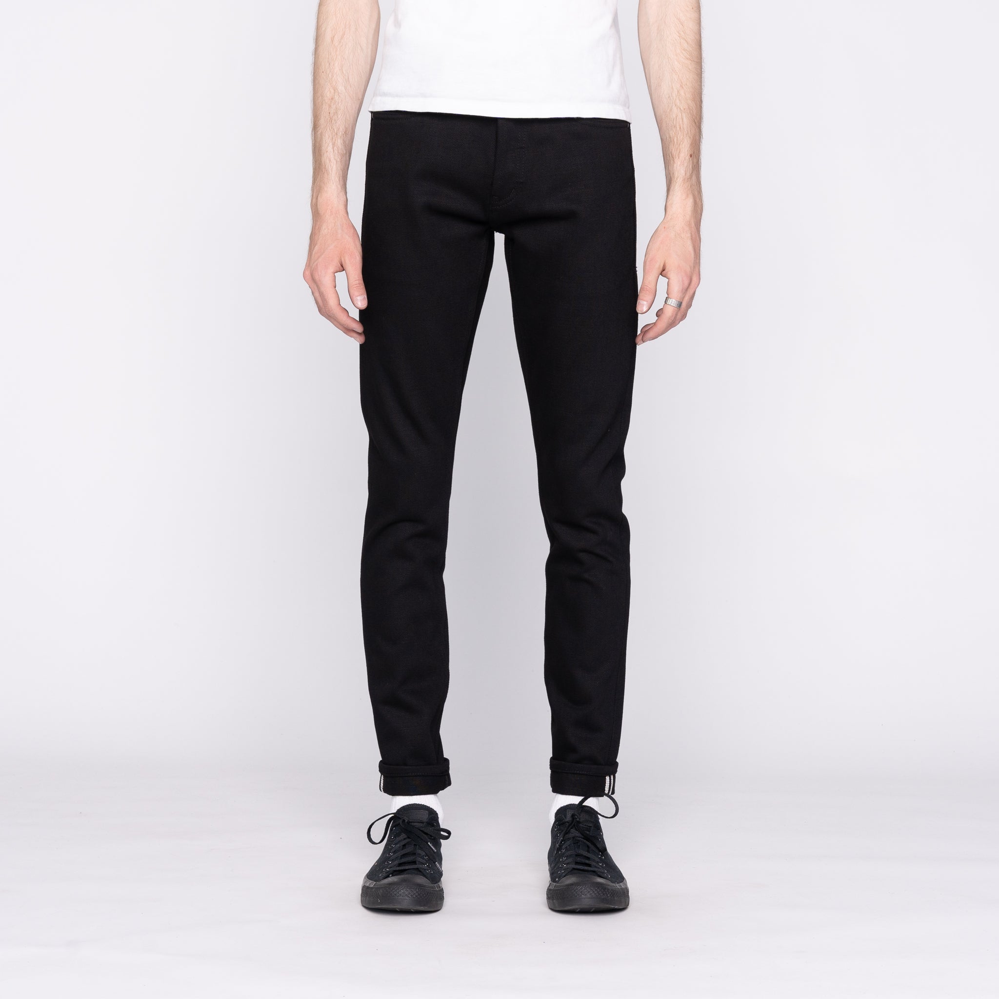 UB344 Straight Fit 11oz Black Stretch Selvedge Denim | The