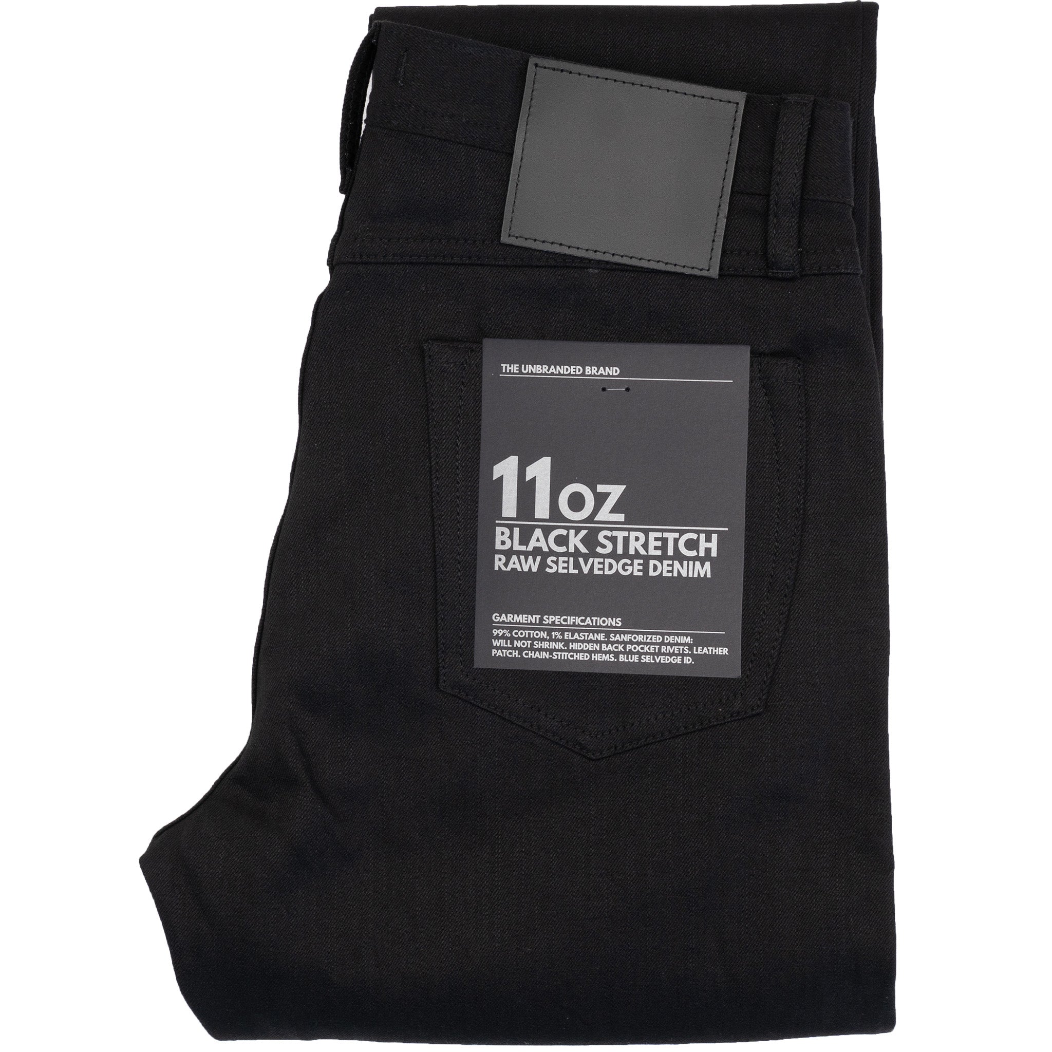 UB844 Relaxed Straight Fit - 11oz Black Stretch Selvedge