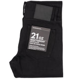 UB142 Skinny Fit - 21oz Heavyweight Solid Black Selvedge | The Unbranded Brand