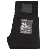 UB342 Straight Fit - 21oz Heavyweight Solid Black Selvedge | The Unbranded Brand