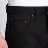 UB642 Relaxed Tapered - 21oz Heavyweight Solid Black Selvedge | The Unbranded Brand