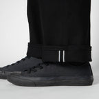 UB744 Wide Fit - 11oz Solid Black Stretch Selvedge Denim