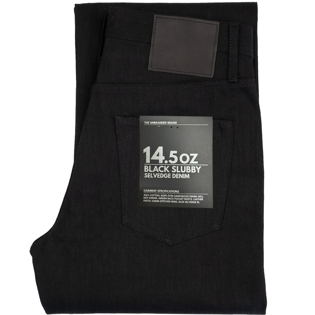 UB748 Wide - 14.5oz. Slubby Black Selvedge