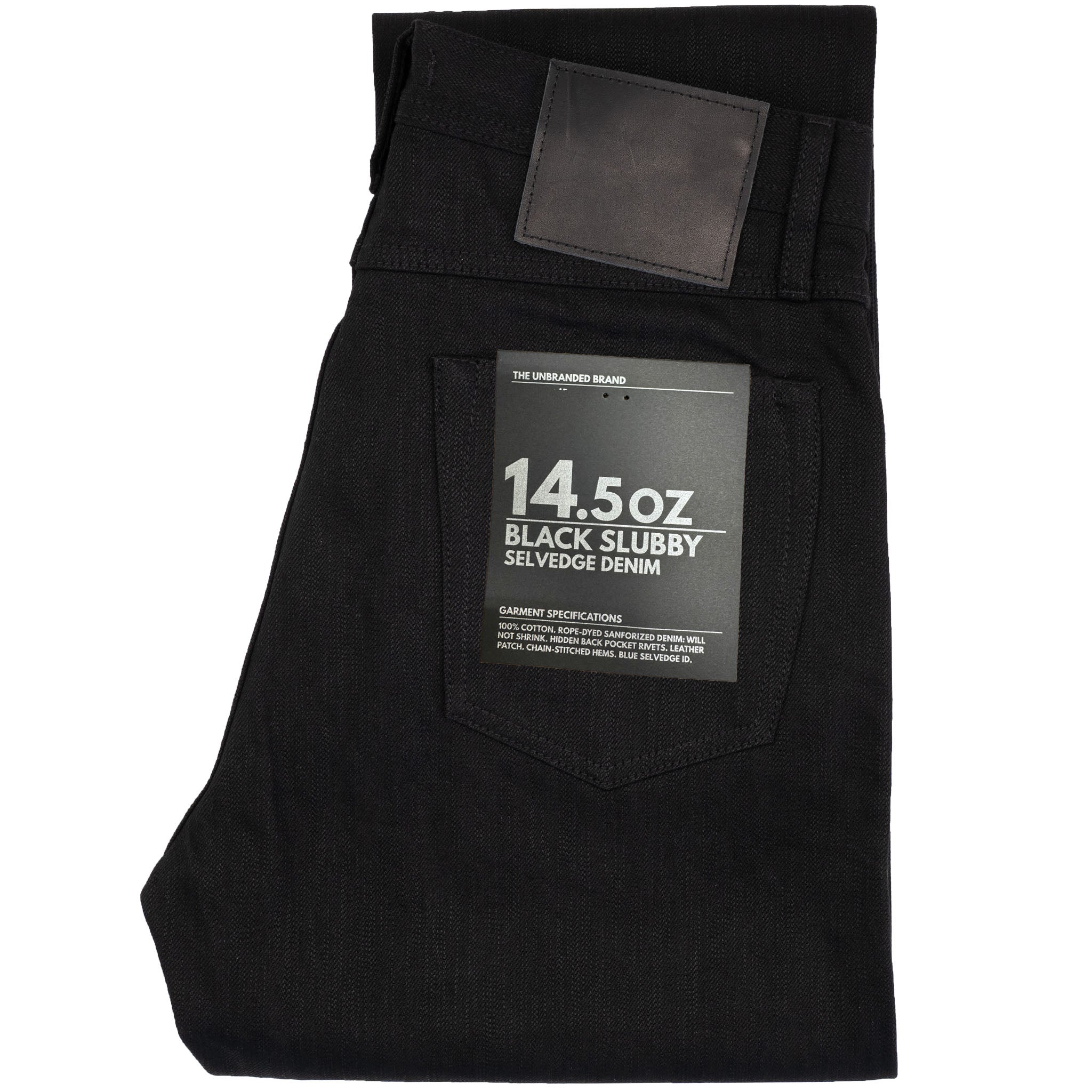 UB848 Relaxed Straight  - 14.5oz. Slubby Black Selvedge