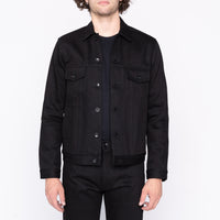 UB942 Denim Jacket - 21oz Heavyweight Solid Black Selvedge