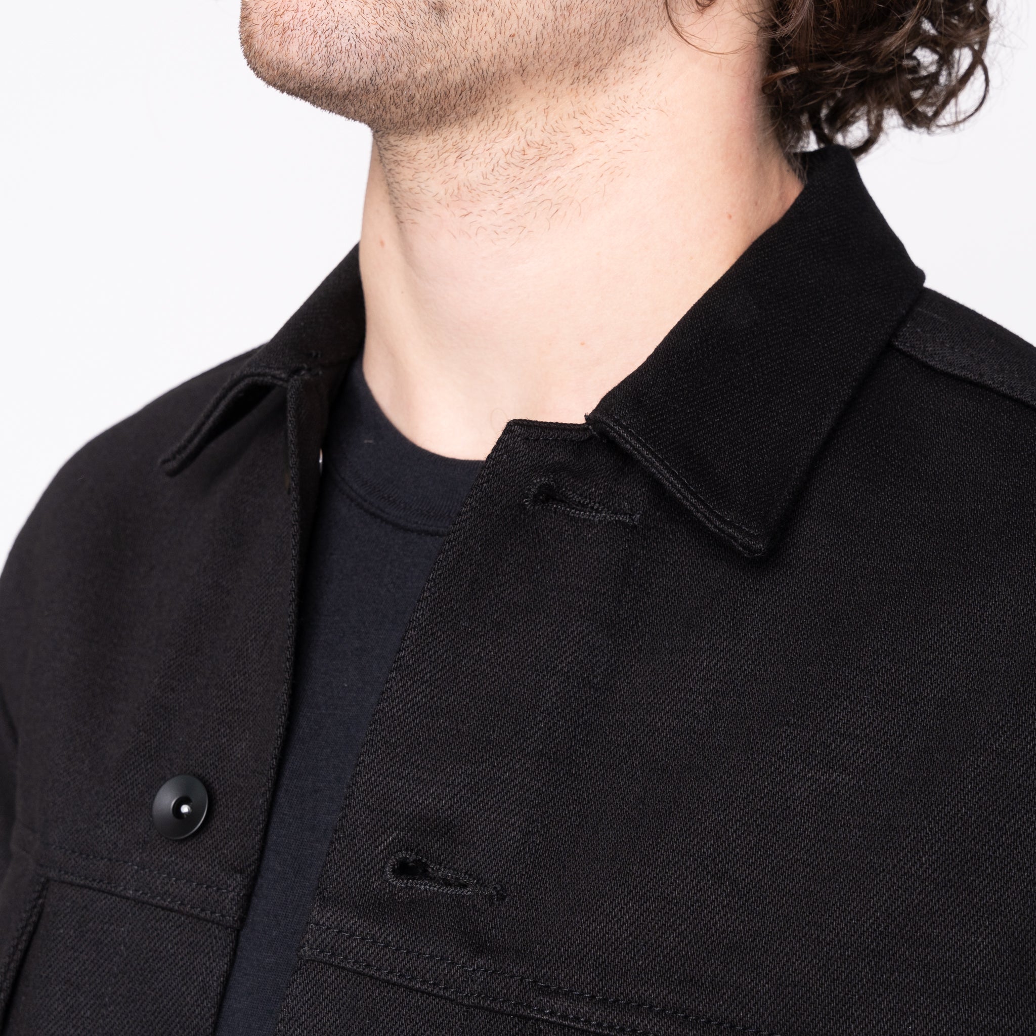 Denim Jacket - 21oz Heavyweight Solid Black Selvedge | The