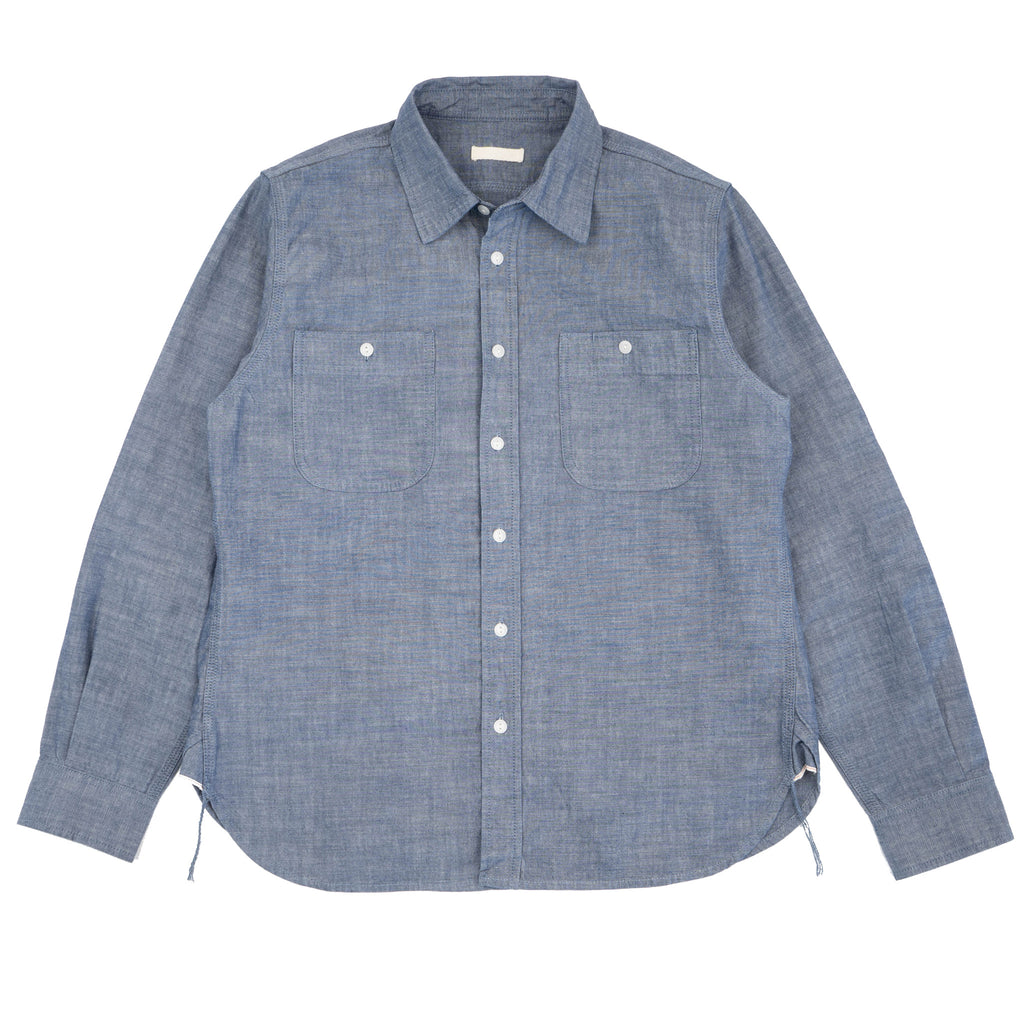 UBS435 Work Shirt - Selvedge Chambray - Blue