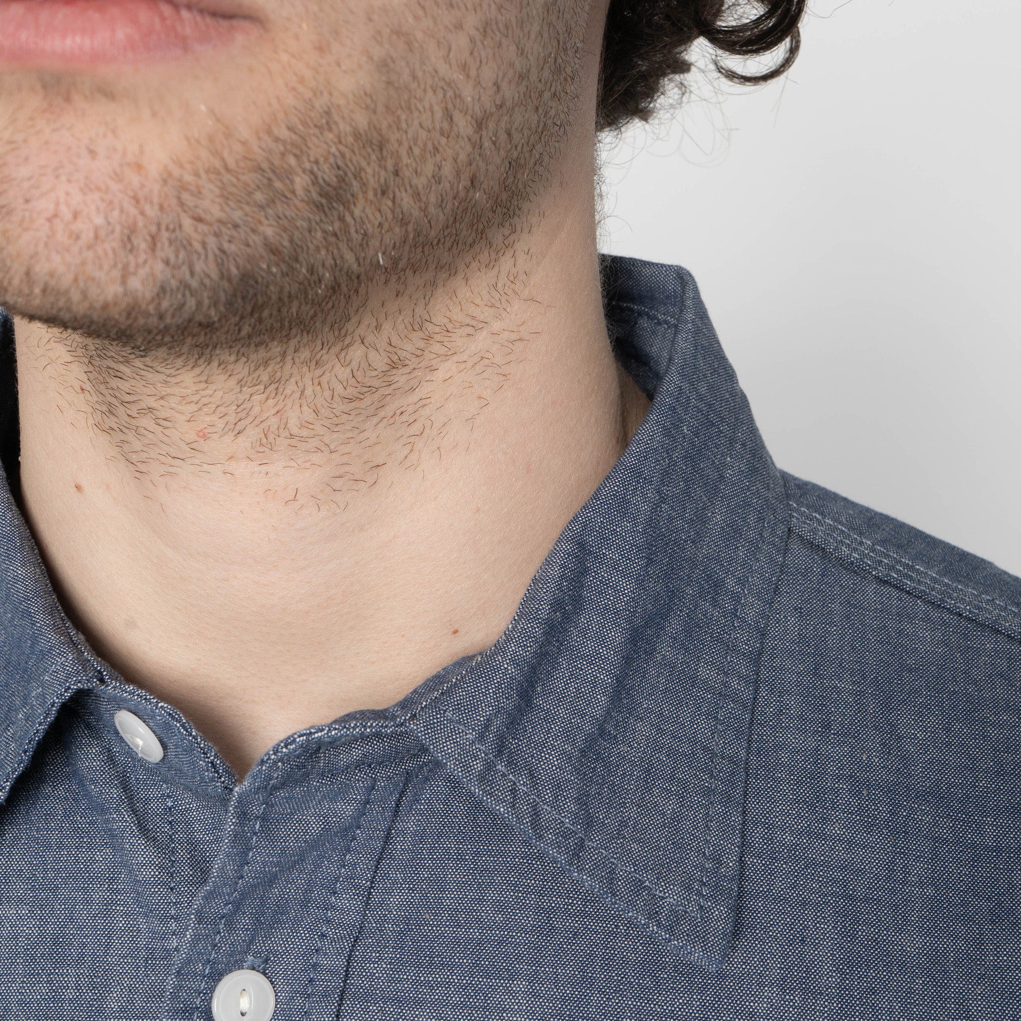 UBS435 Work Shirt - Selvedge Chambray - Blue – The Unbranded Brand