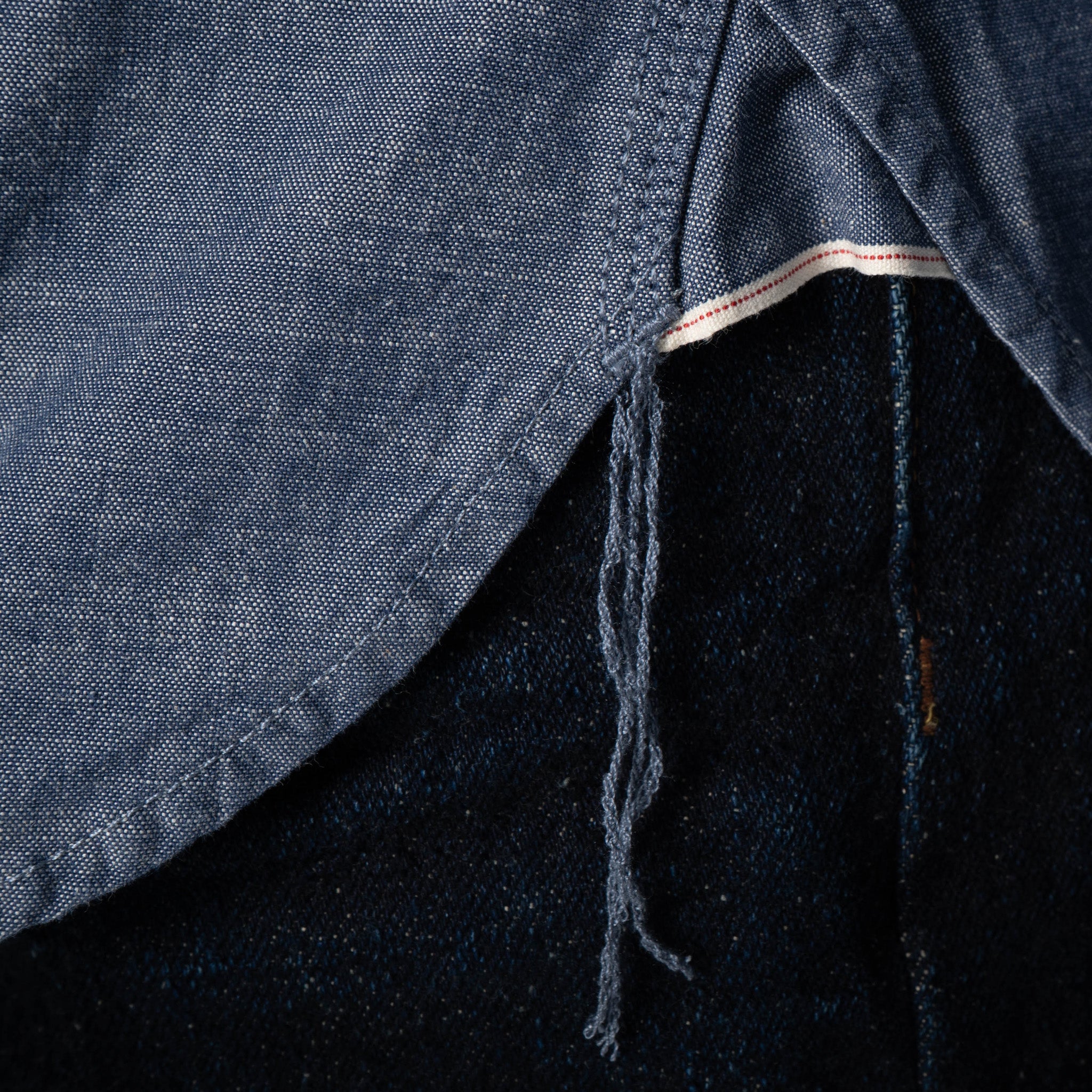 UBS435 Work Shirt - Selvedge Chambray - Blue – The Unbranded Brand