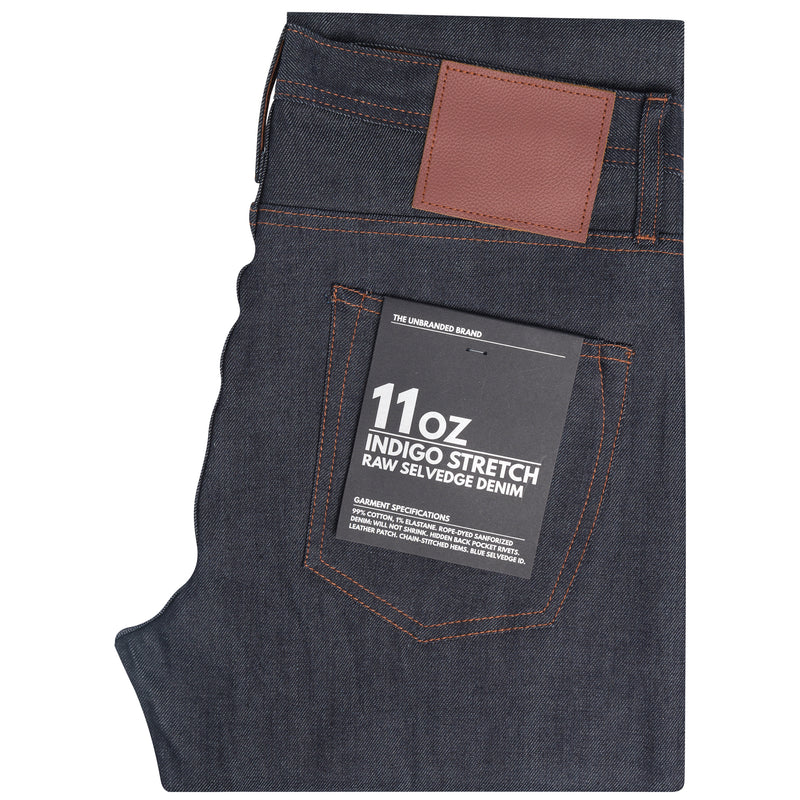 UB122 Skinny Fit 11oz Indigo Stretch Selvedge Denim | The Unbranded Brand