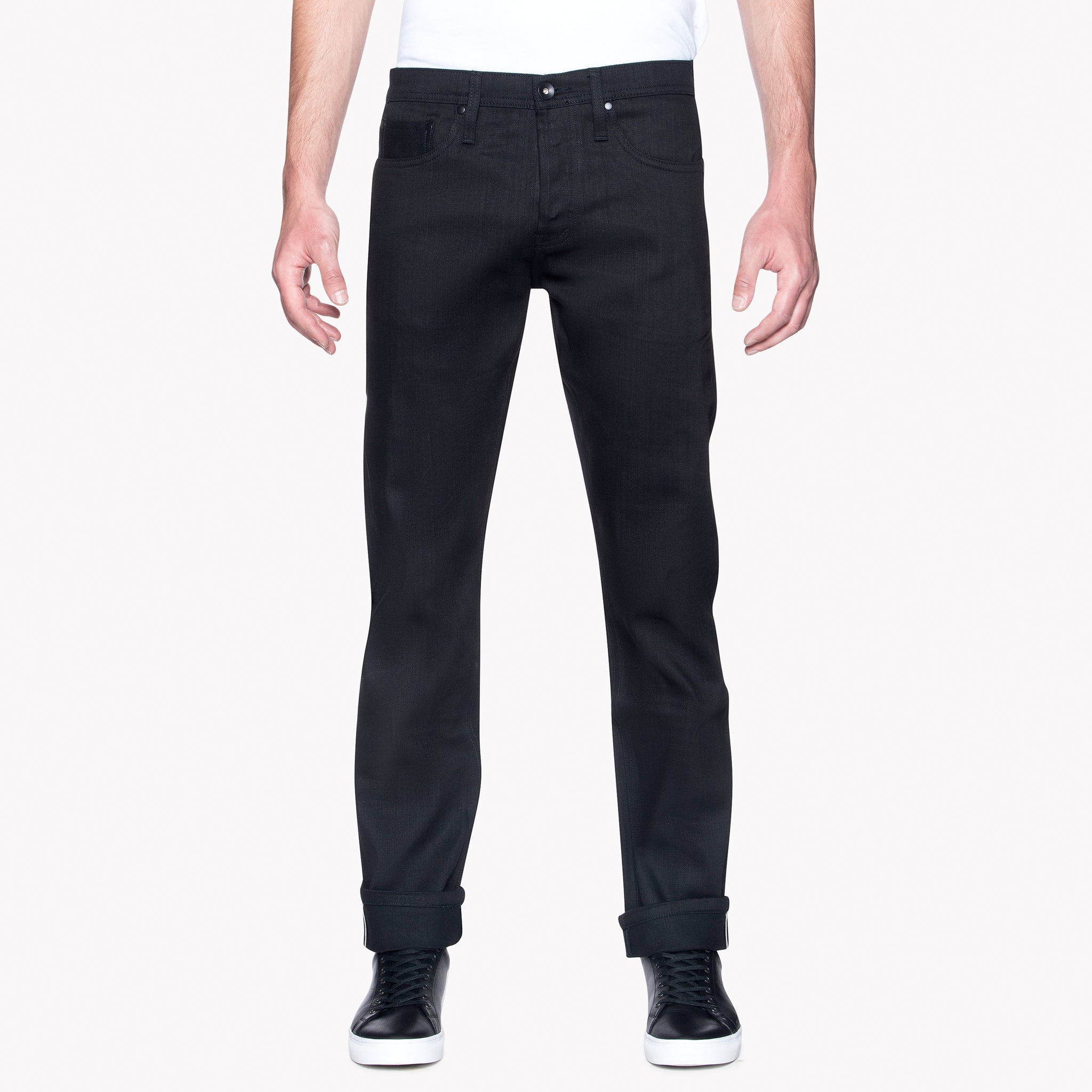 UB244 Tapered Fit 11oz Black Stretch Selvedge Denim | The