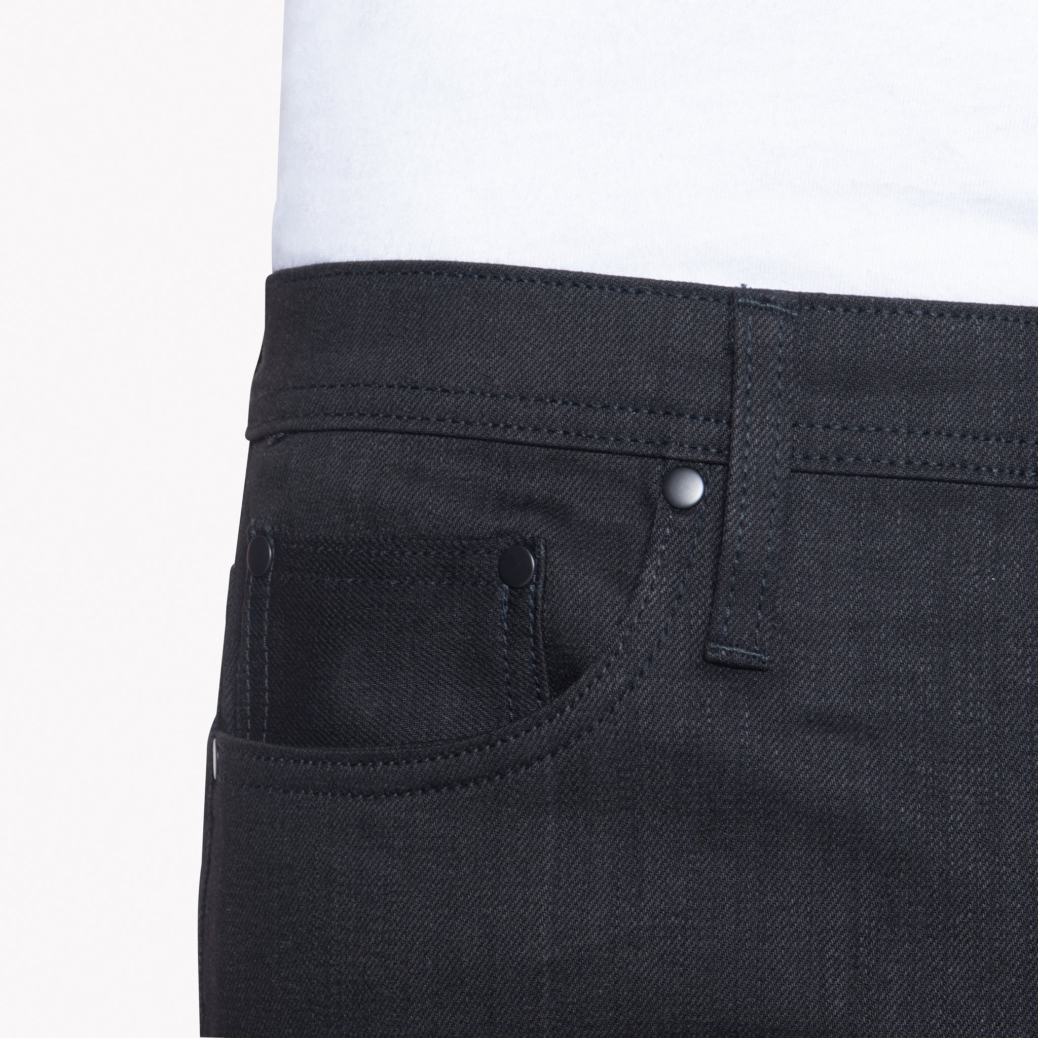 UB244 Tapered Fit 11oz Black Stretch Selvedge Denim | The