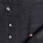 UB244 Tapered Fit 11oz Solid Black Stretch Selvedge Denim | The Unbranded Brand
