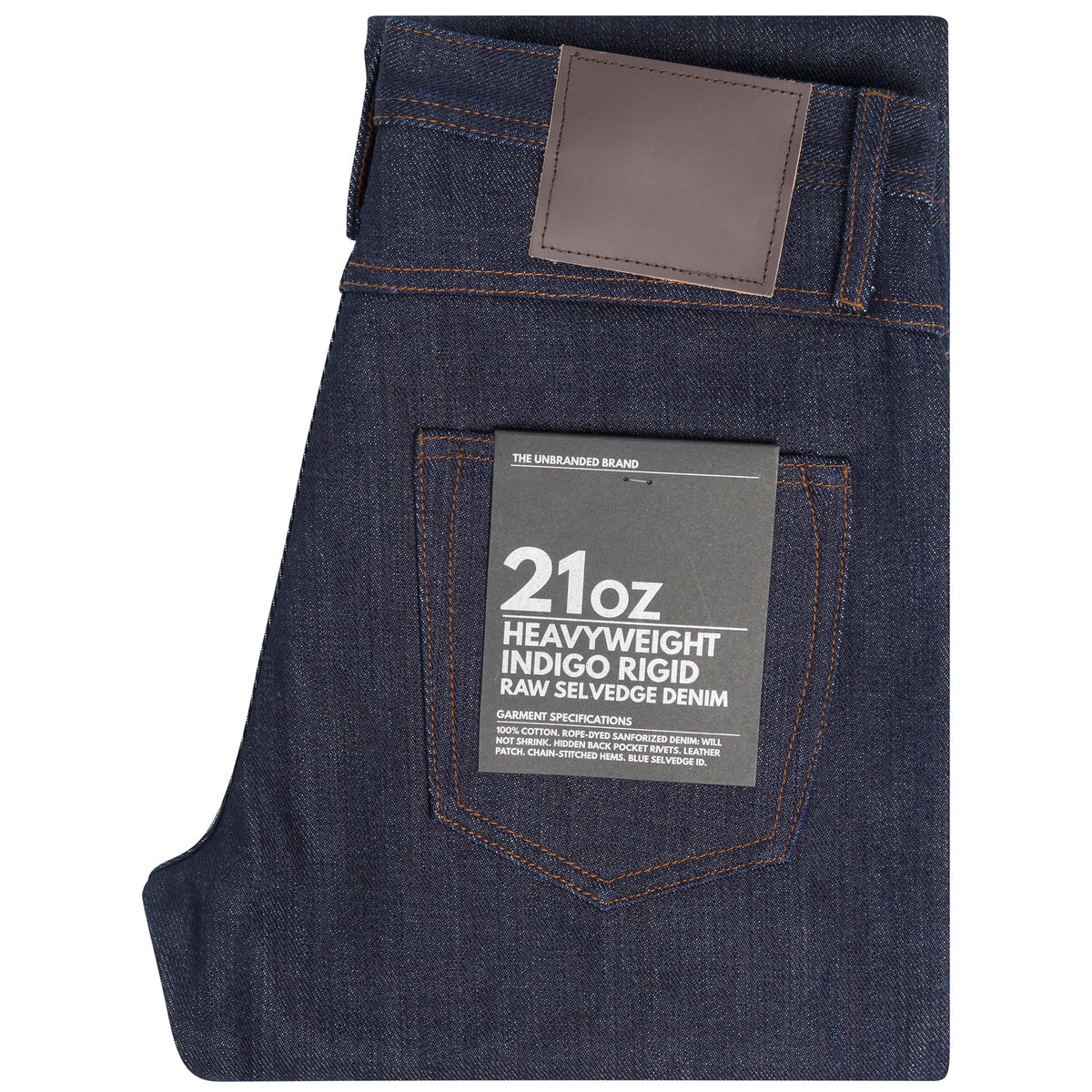 UB321 Straight Fit 21oz Indigo Selvedge Denim | The Unbranded Brand