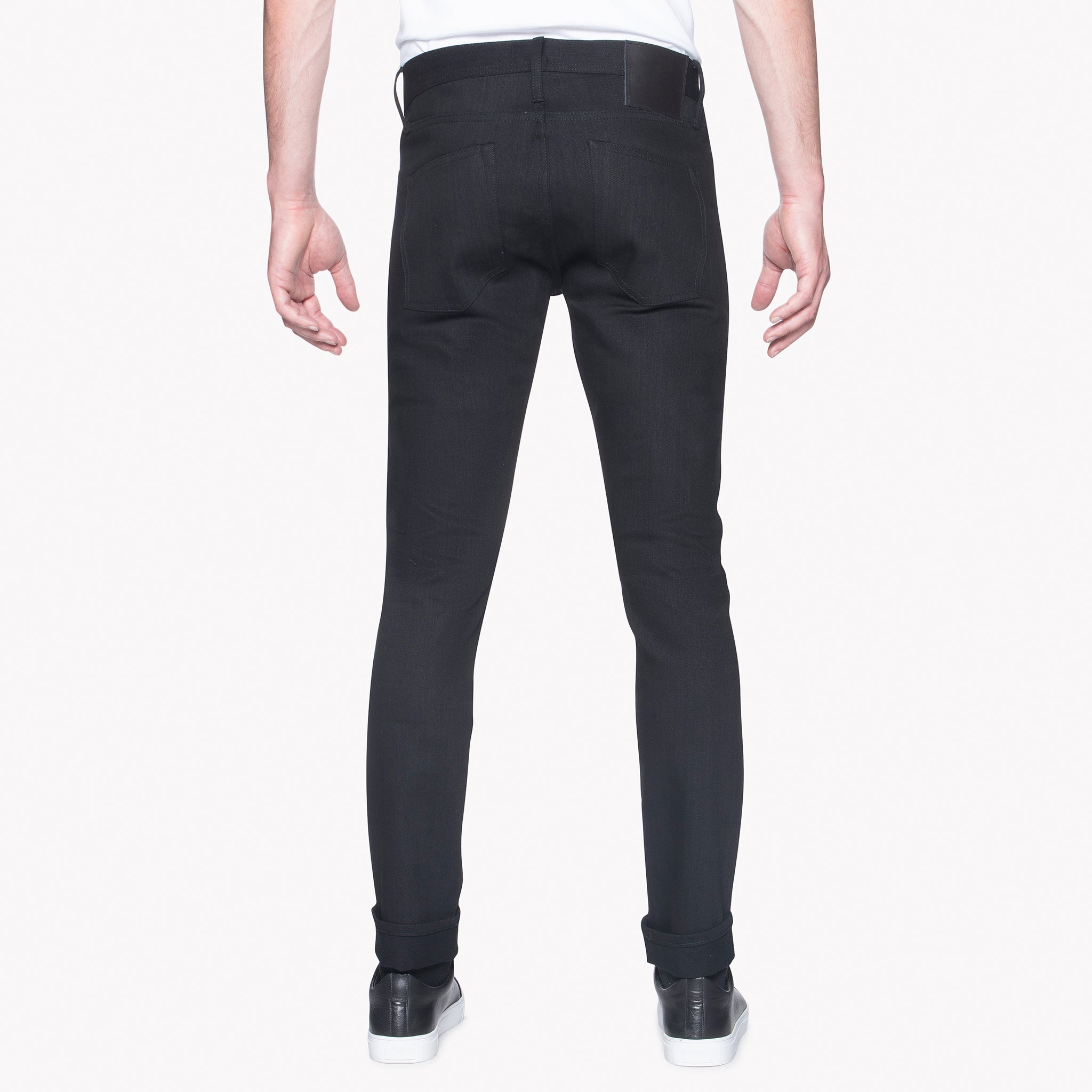 UB444 Tight Fit 11oz Black Stretch Selvedge Denim | The Unbranded