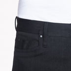 UB444 Tight Fit 11oz Solid Black Stretch Selvedge Denim | The Unbranded Brand