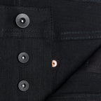 UB444 Tight Fit 11oz Solid Black Stretch Selvedge Denim | The Unbranded Brand