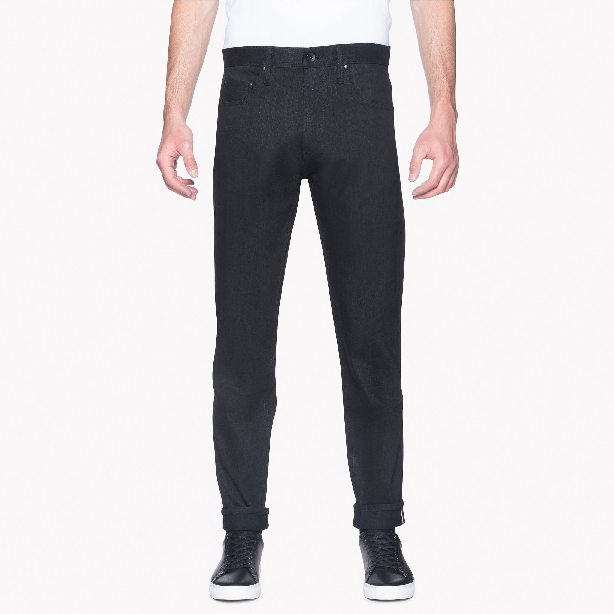 UB644 Relaxed Tapered Fit 11oz Black Stretch Selvedge Denim | The