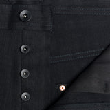 UB644 Relaxed Tapered Fit 11oz Solid Black Stretch Selvedge Denim | The Unbranded Brand